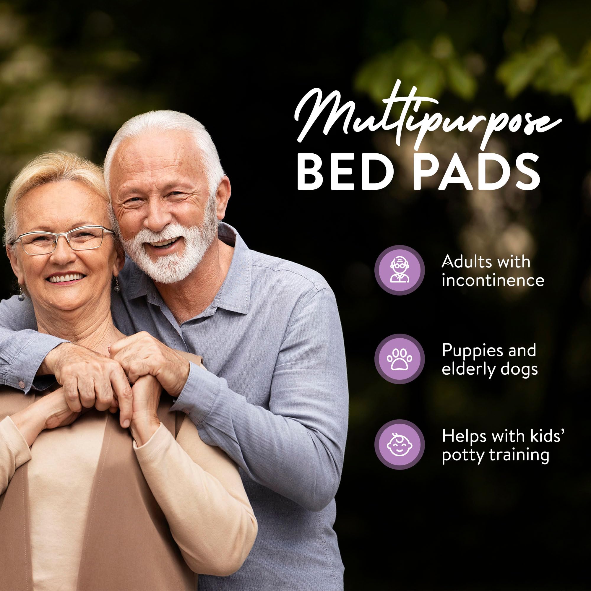 Inspire bed pads quick-dry surface demonstrating moisture management.