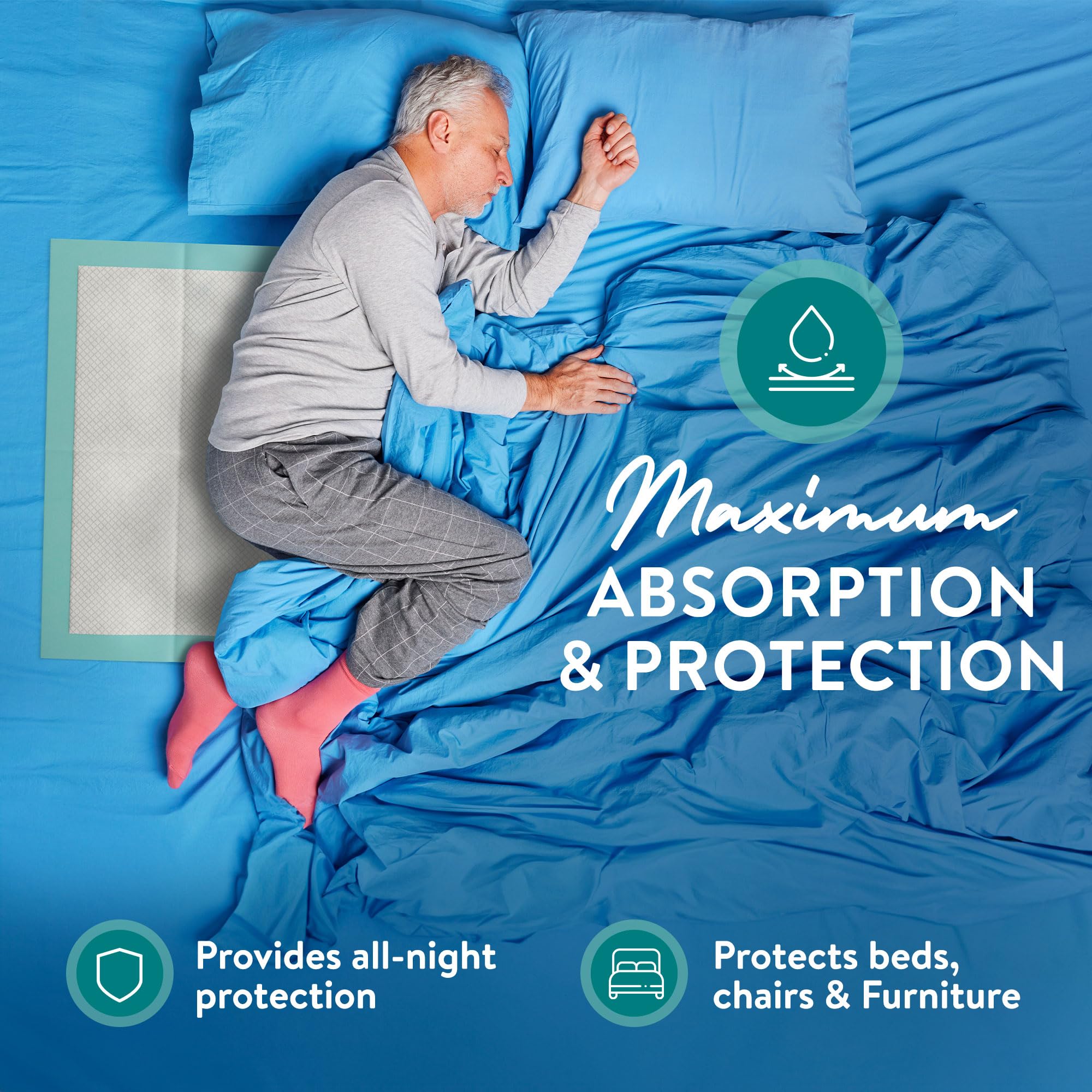 Inspire bed pad thick-top-layer offers a soft surface for comfortable protection through long sessions.