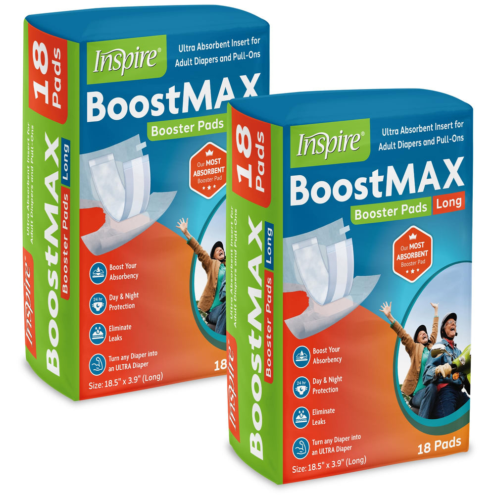Inspire Booster Pads extra-long coverage provides extended protection