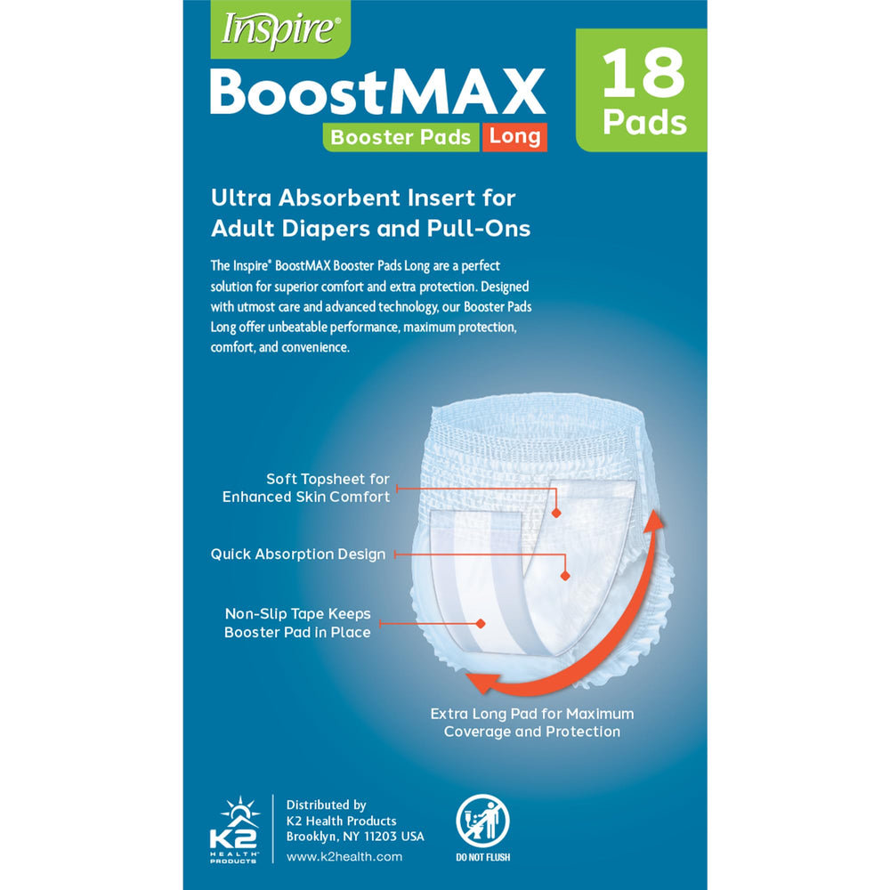 Inspire Booster Pads leak-free guarantee adds reassurance
