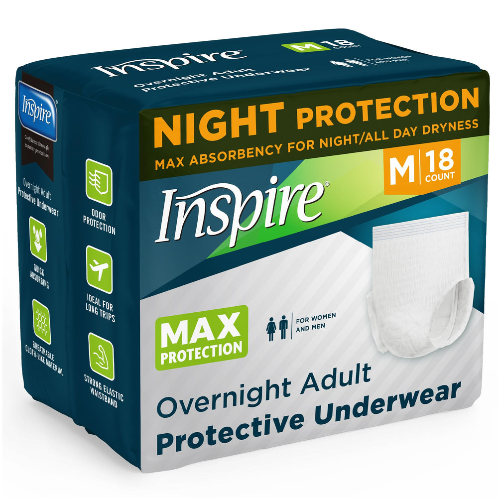 Inspire long-lasting leak-free coverage suits active lifestyles.
