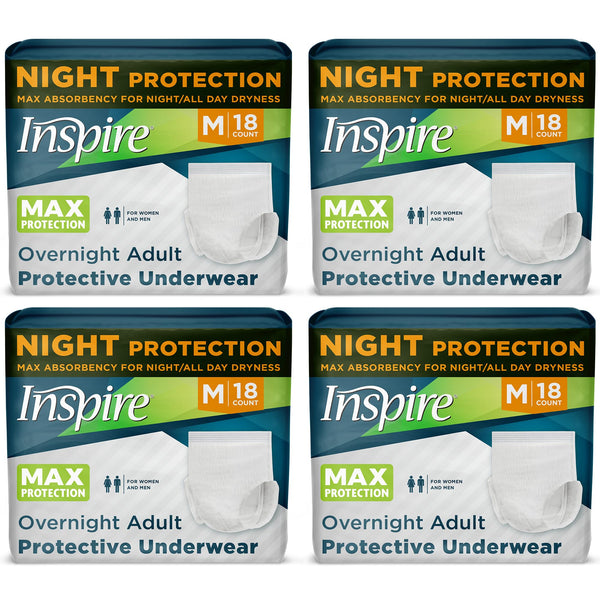 Inspire MAX Absorbency front view shows discreet pull-up design for daily wear