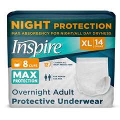 Inspire MAX absorbency front view showing discreet protection