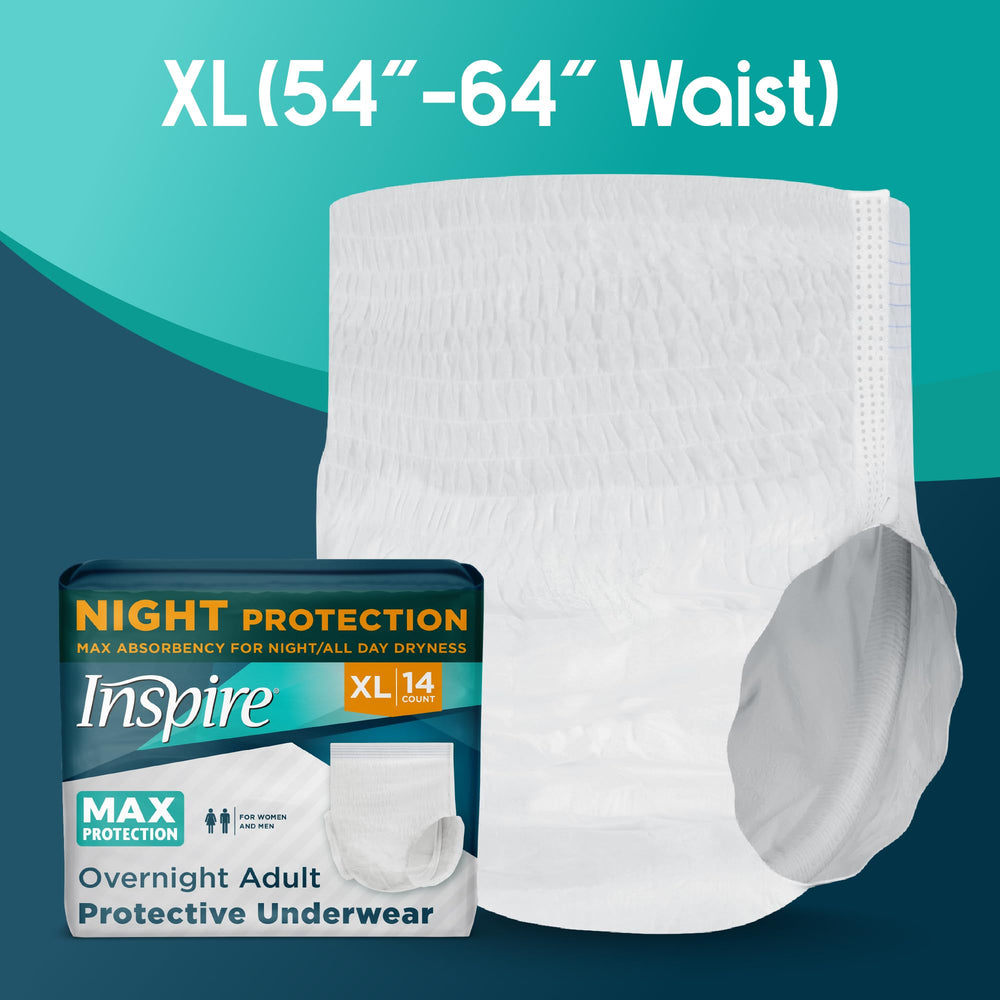 Inspire MAX absorbency night-use scenario