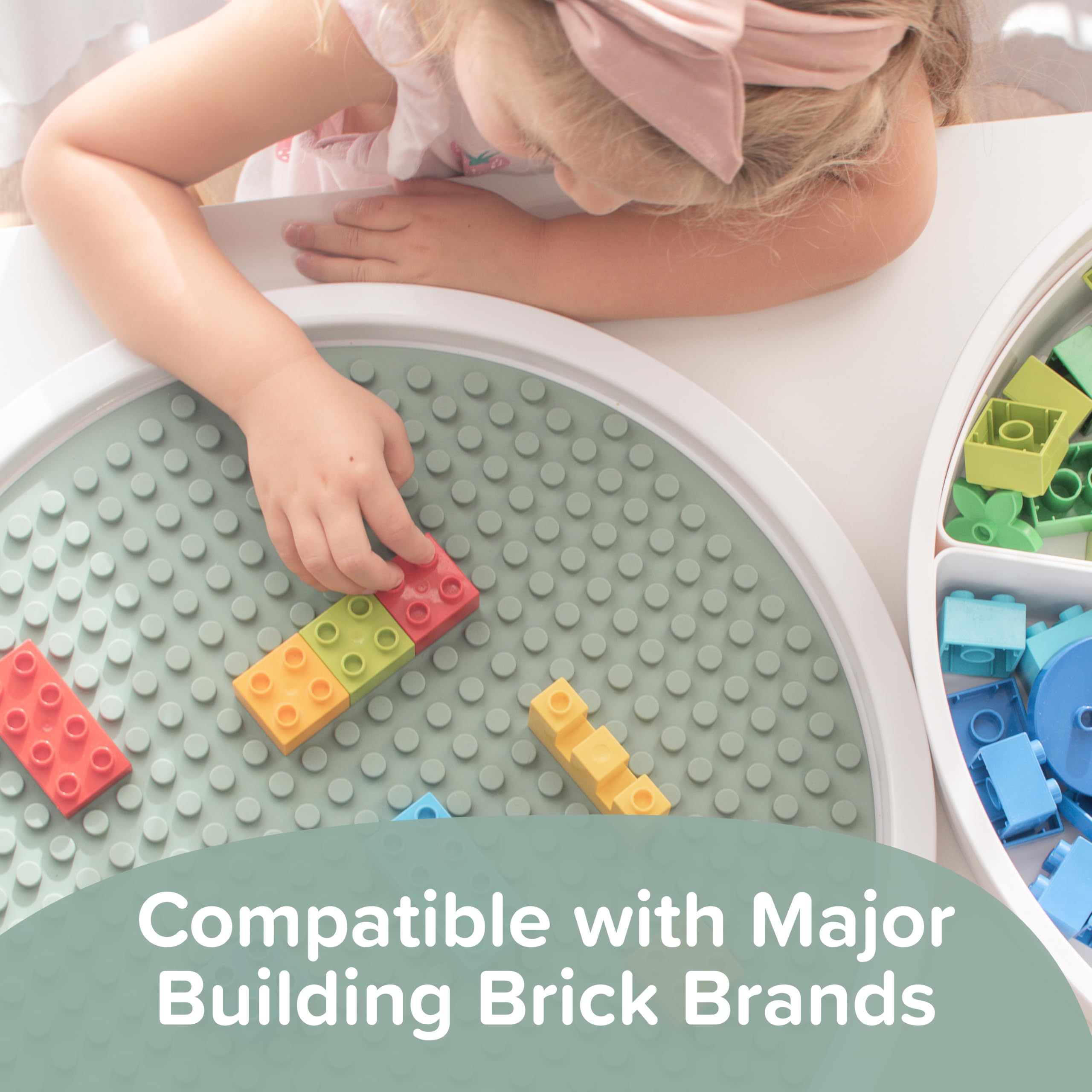 Inspire My Play baseplate double sided play tray fit close up shows versatility