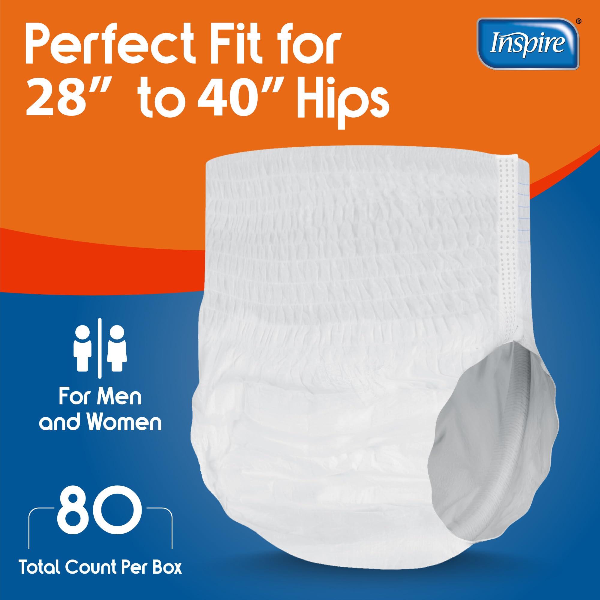 Inspire Protective Underwear back view highlighting tear-away sides for easy removal
