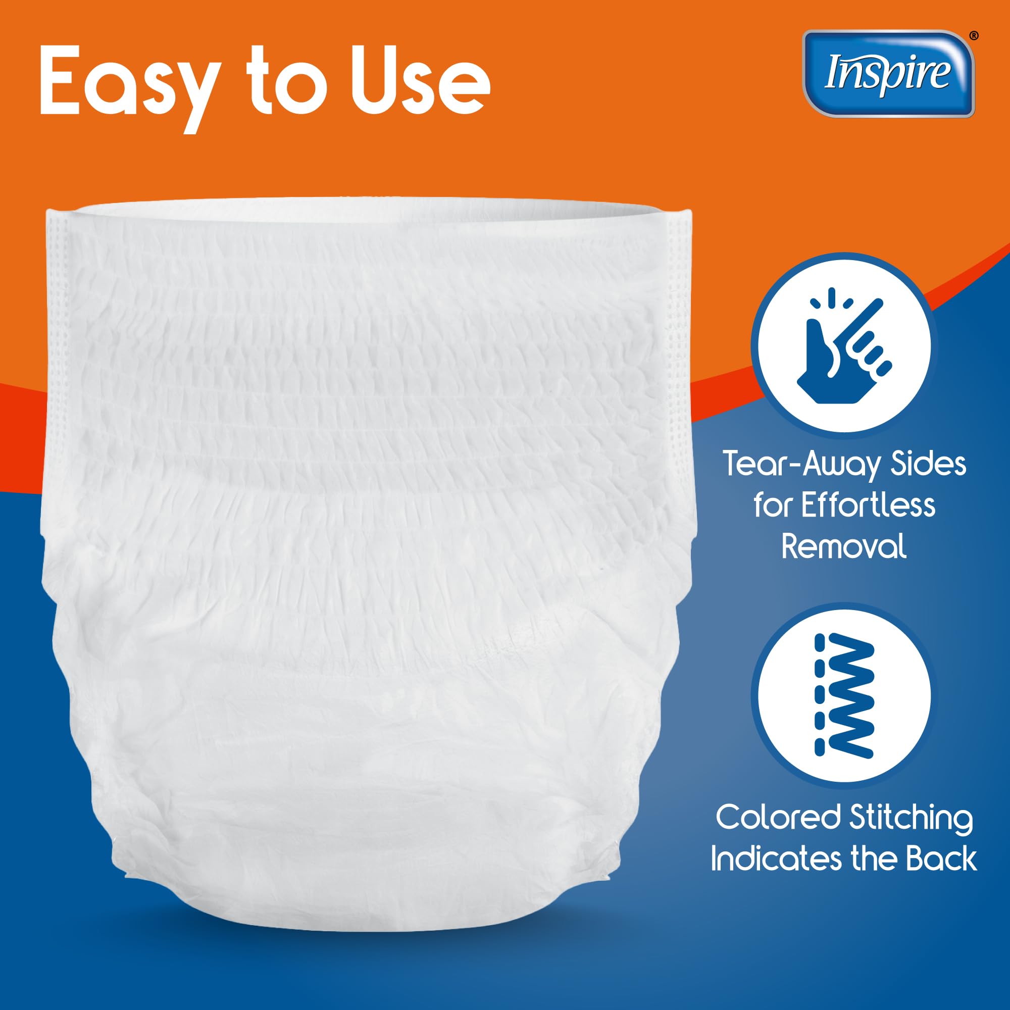 Inspire Protective Underwear tear-away sides with tabs for quick changes