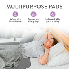 Inspire Underpads quick-dry material keeps skin dry and comfortable