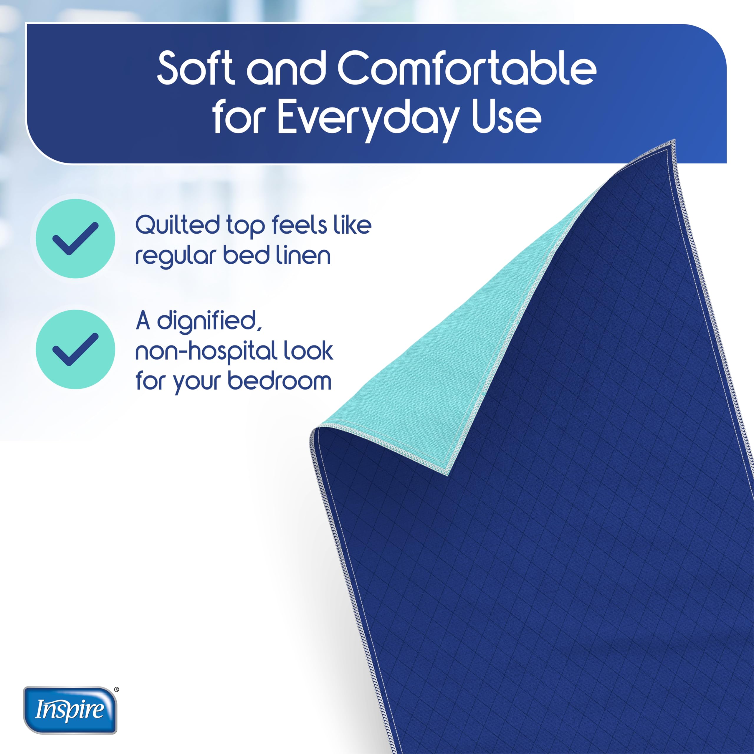 Inspire washable and reusable mattress pad is easy to clean and reuse.
