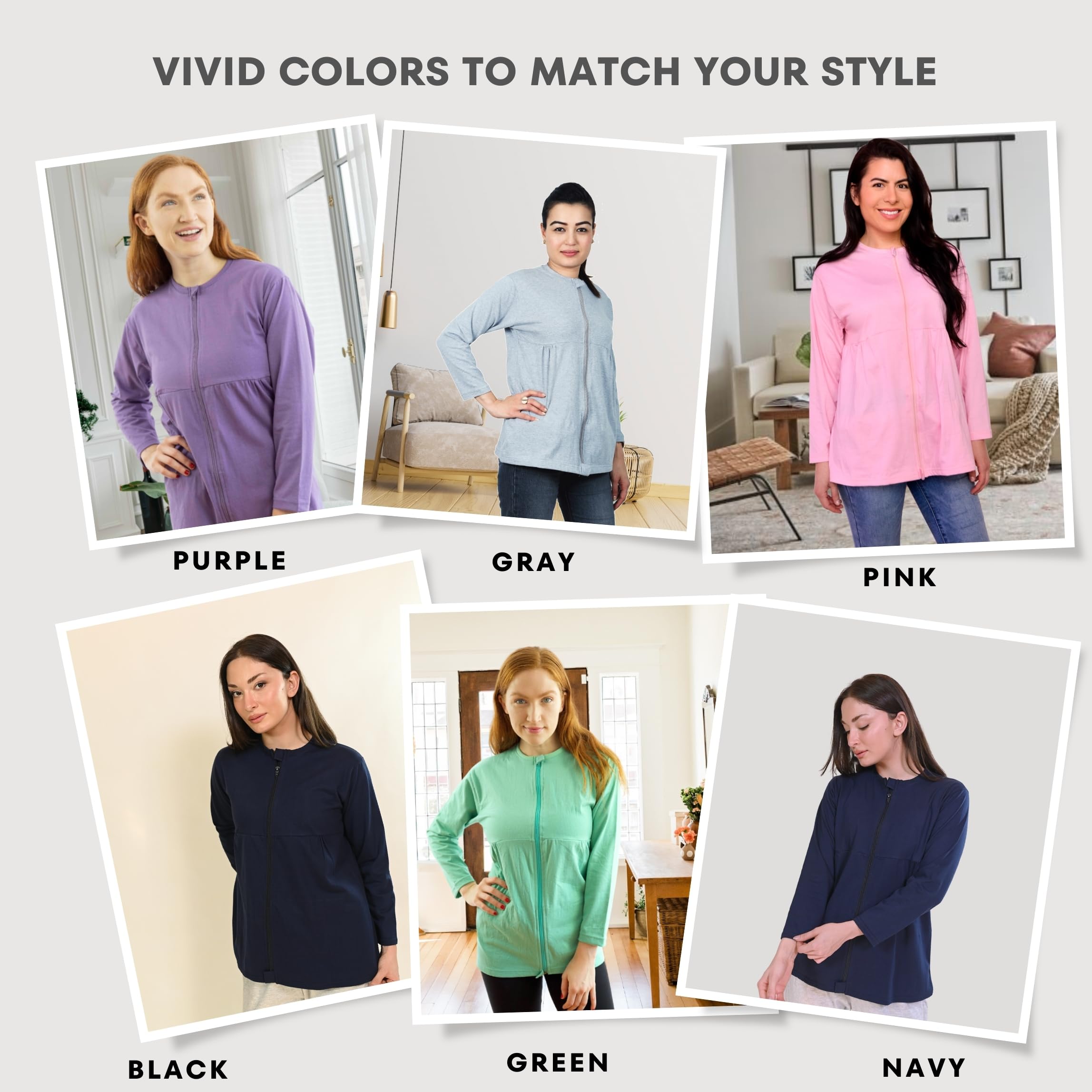 Inspired Comforts mastectomy shirt breathable cotton-poly fabric suitable for sensitive skin