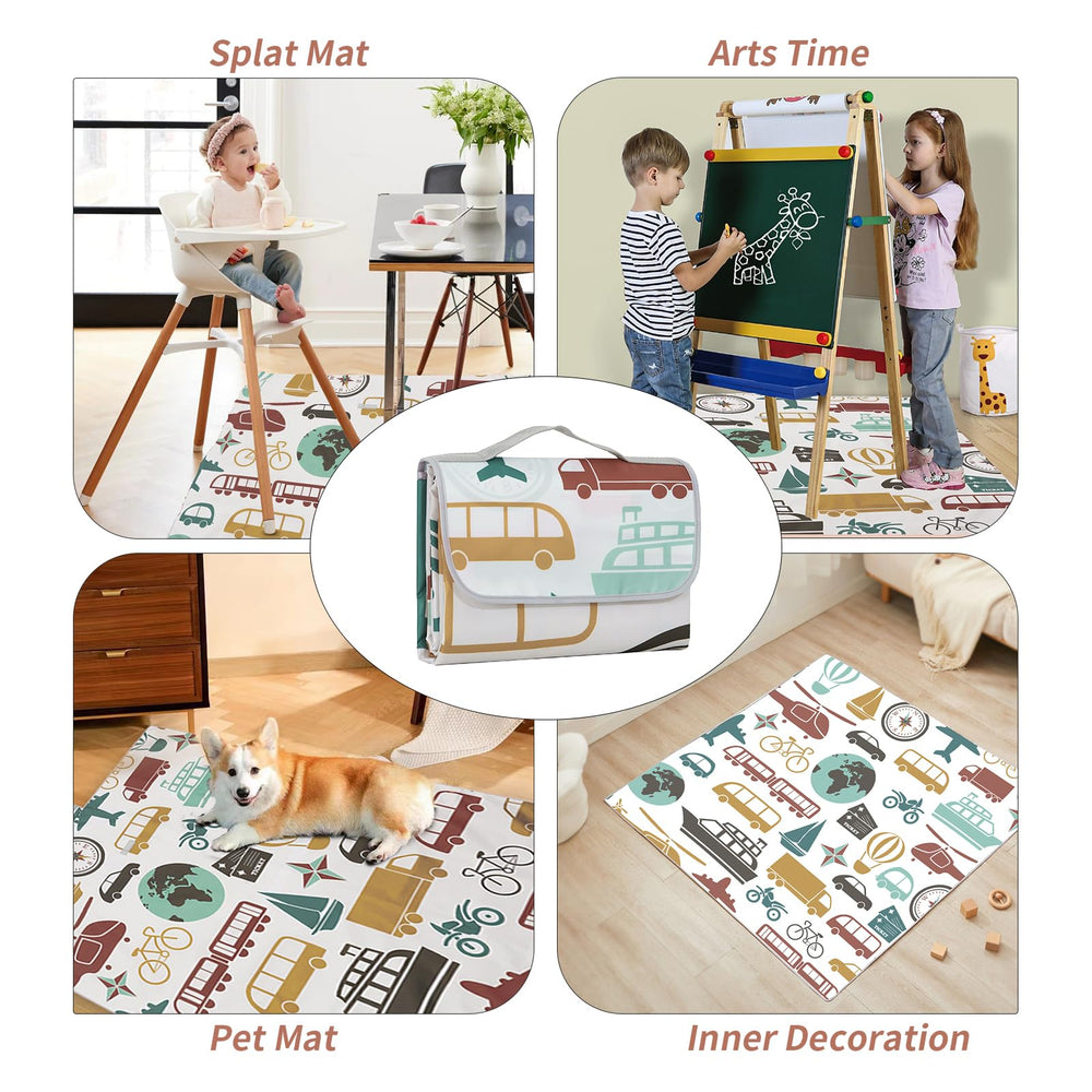 Insular anti-slip dots back the mat to prevent movement on wood floors.