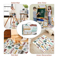 Insular anti-slip dots back the mat to prevent movement on wood floors.