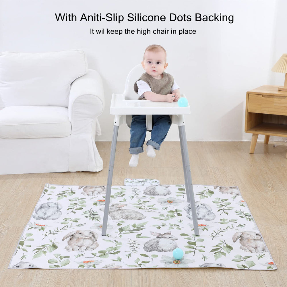 Insular Baby Splat Mat Rabbit foldable for travel and storage.
