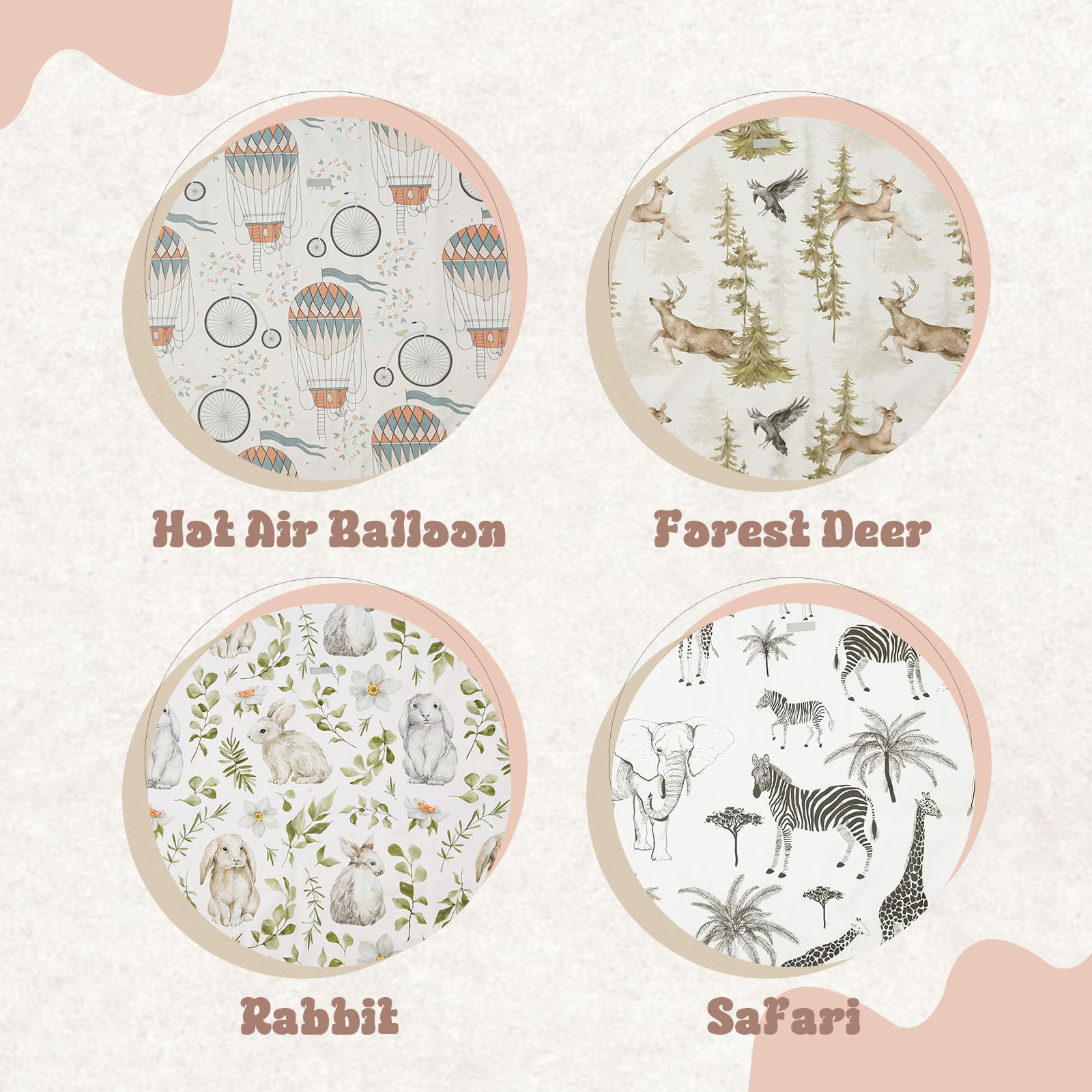 Insular Baby Splat Mat Rabbit picnic-ready and waterproof for outdoor use.