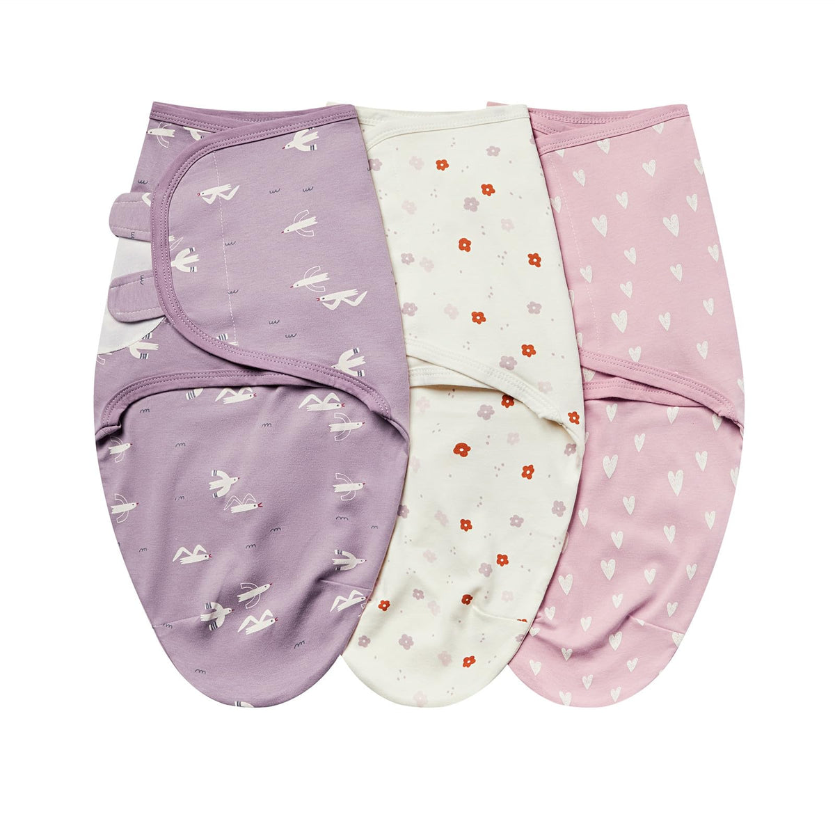 Insular Baby Swaddle Sack seagull design, soft cotton for gentle newborn sleep.