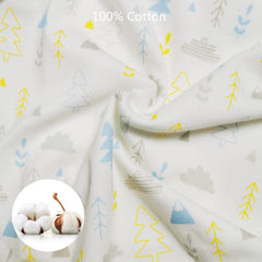 INSULAR swaddle sacks Forest design with adjustable Velcro for secure wrap.
