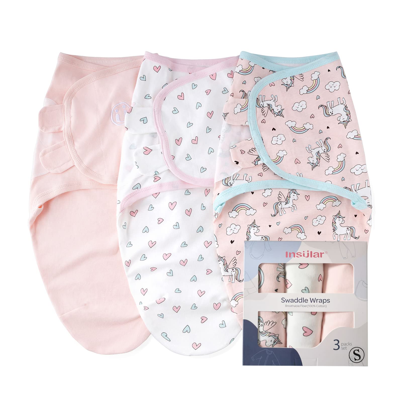 Insular baby swaddle sacks horse design small; cozy fit for newborns.