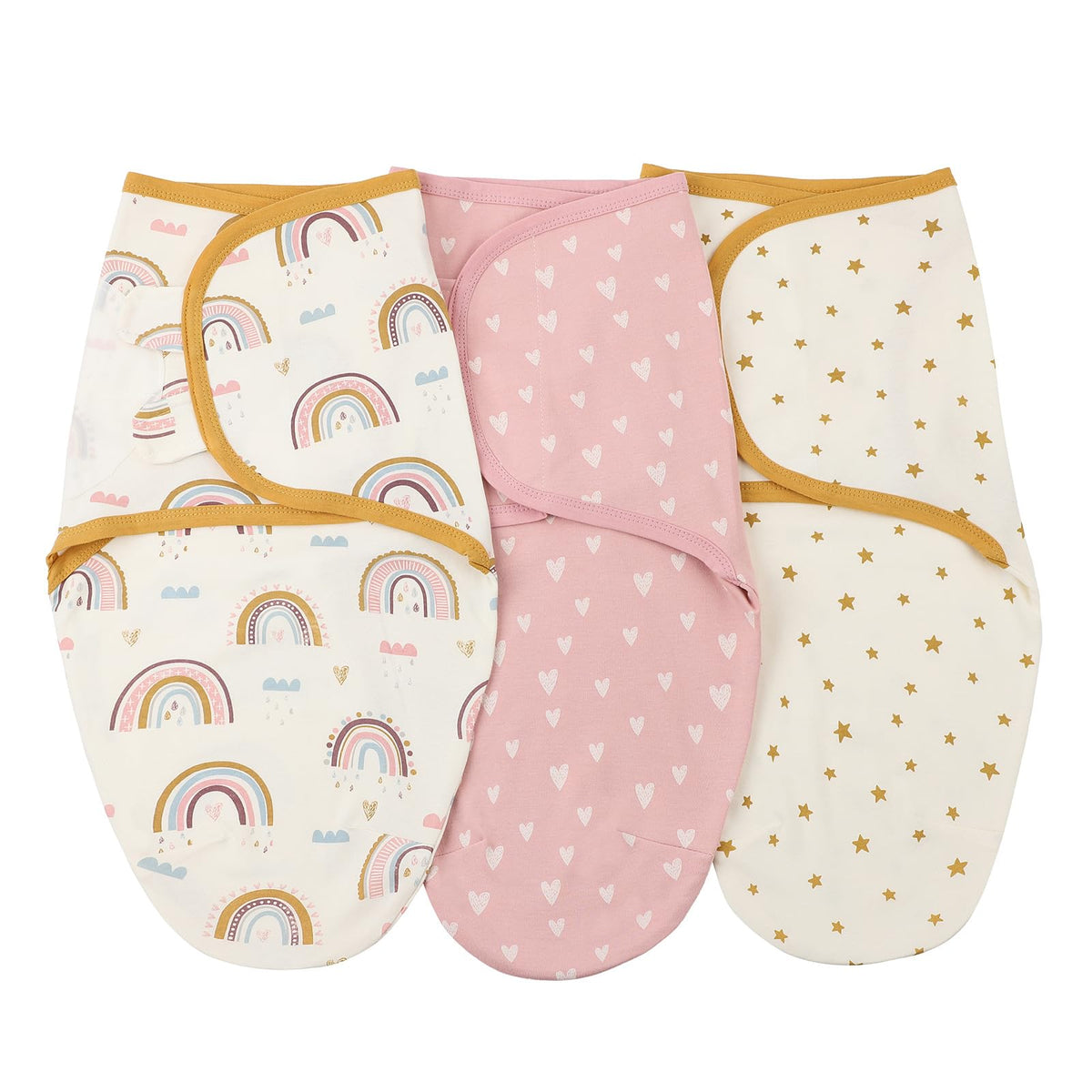 Insular baby swaddle sacks rainbow design promotes gentle snugness for cozy newborn sleep