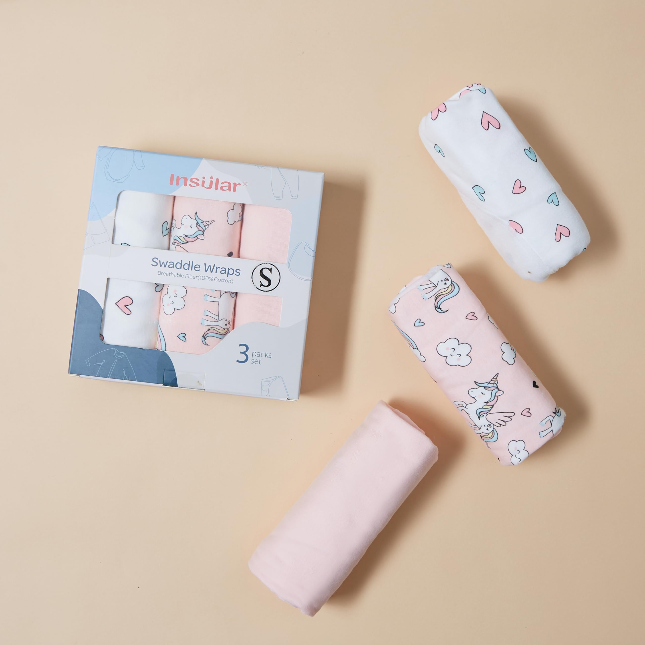 Soft cotton Insular swaddle fabric gentle on baby skin