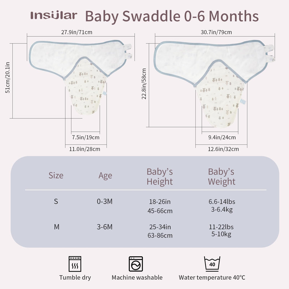 Insular soft cotton baby sleep sack showing breathable fabric for peaceful naps