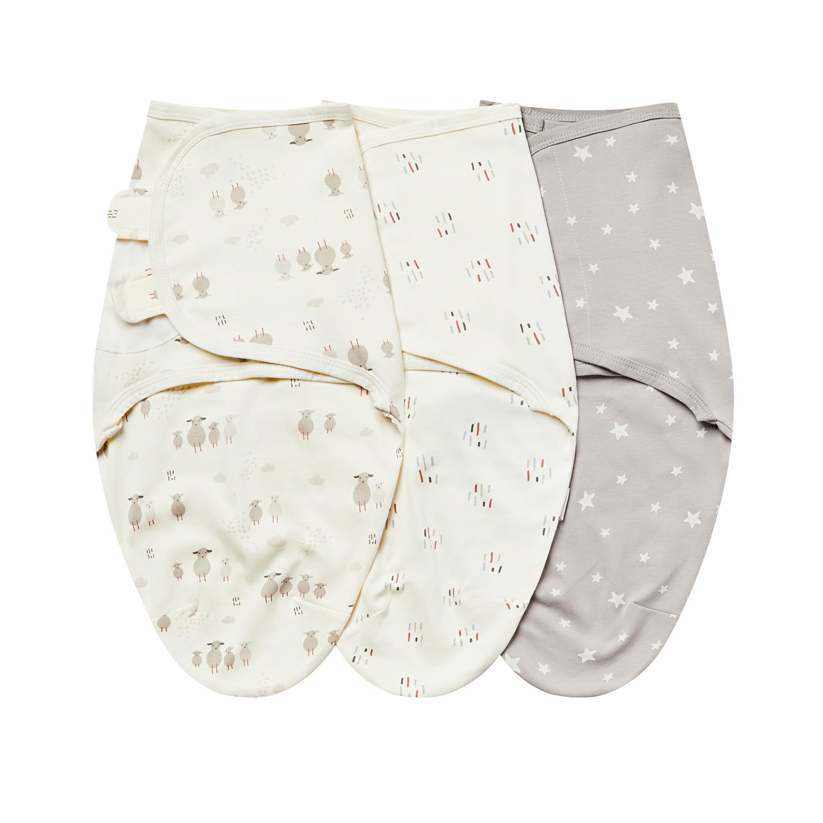 Insular Baby Swaddle Wrap beige sheep design soothes newborns