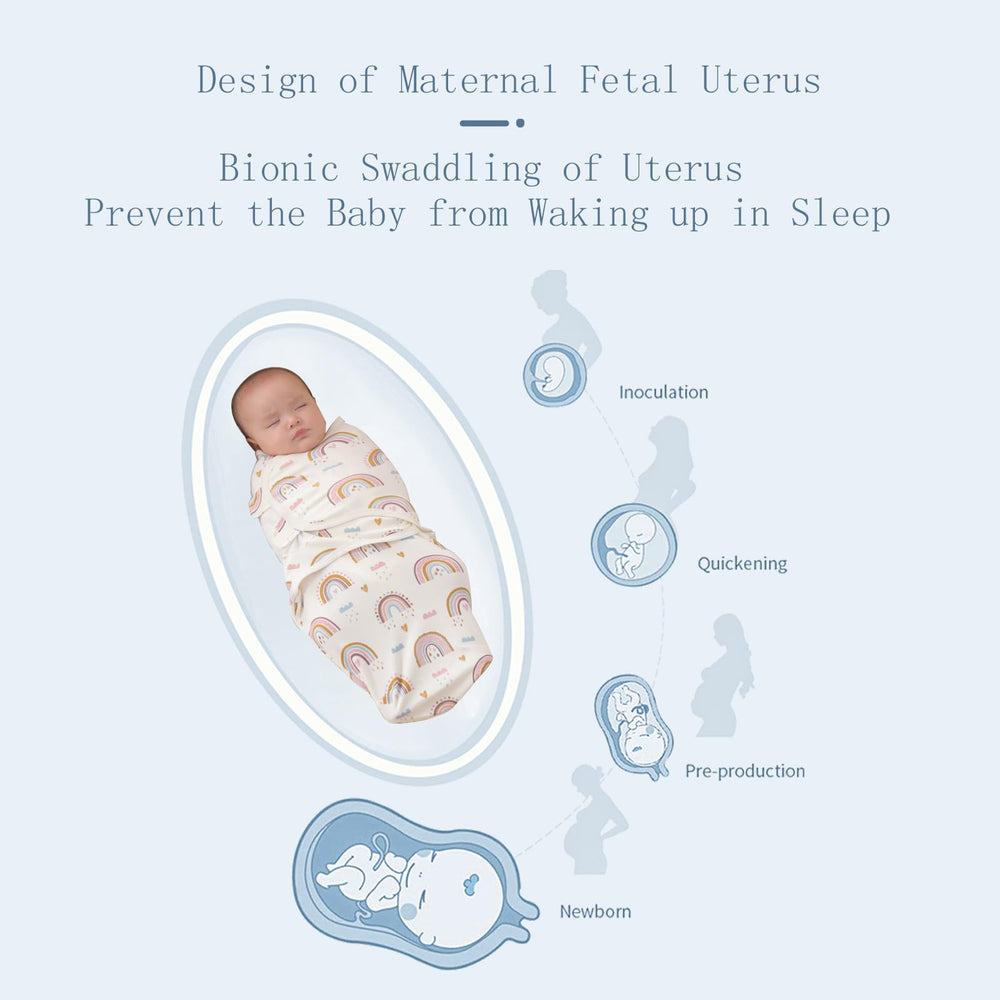 Insular Baby Swaddle Wrap Beige Swan pack side view highlighting compact design
