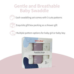 Insular Baby Swaddle Wrap Beige Swan wings with velcro closures for secure fit