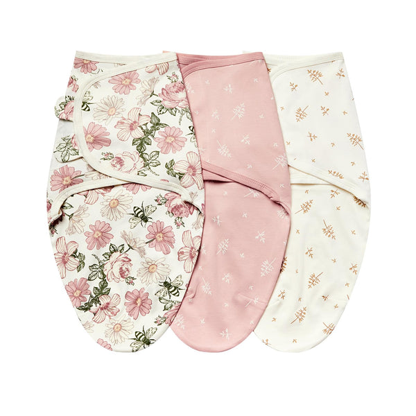 insular Baby Swaddle Wrap in soft cotton fabric for cozy newborn comfort.