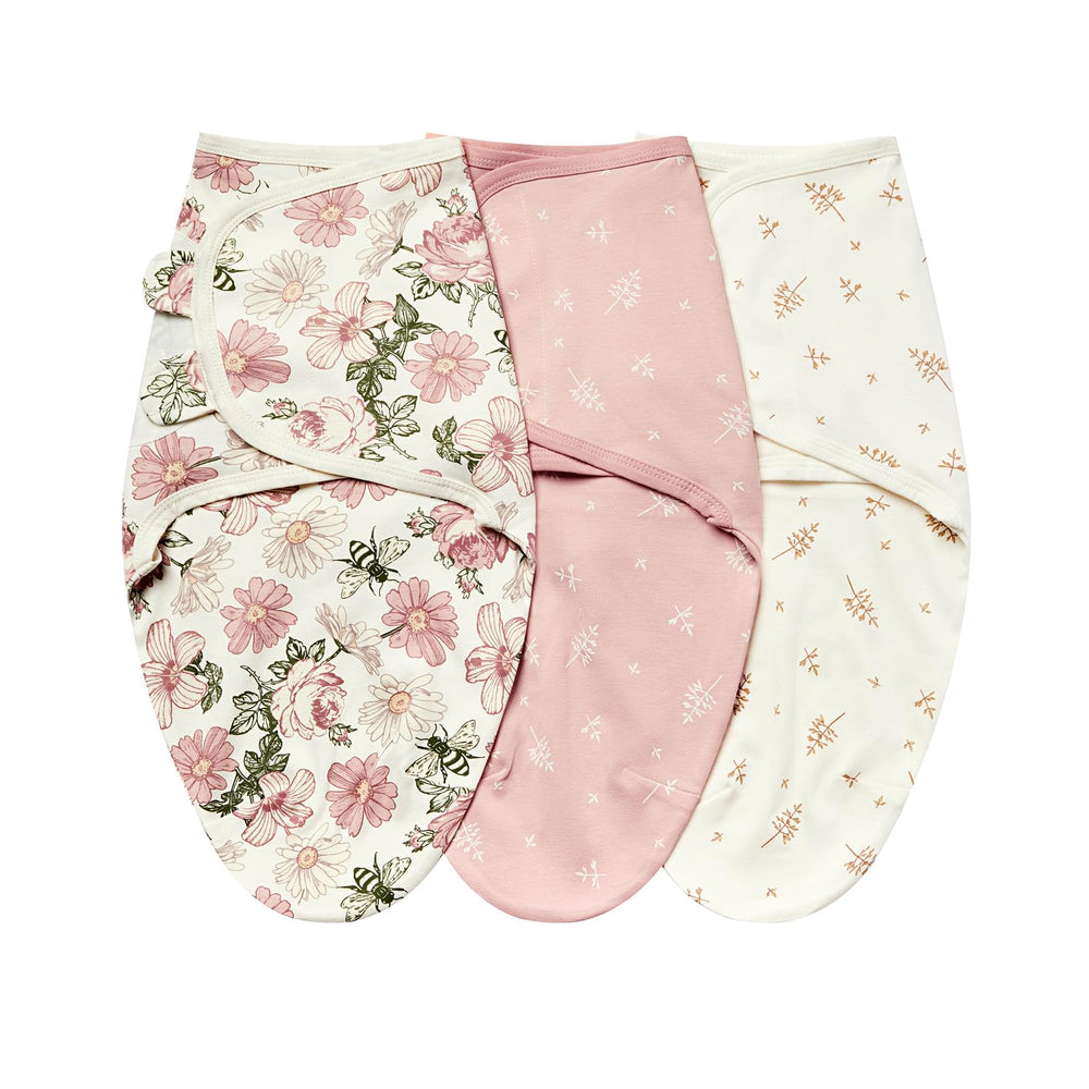 insular Baby Swaddle Wrap in soft cotton fabric for cozy newborn comfort.