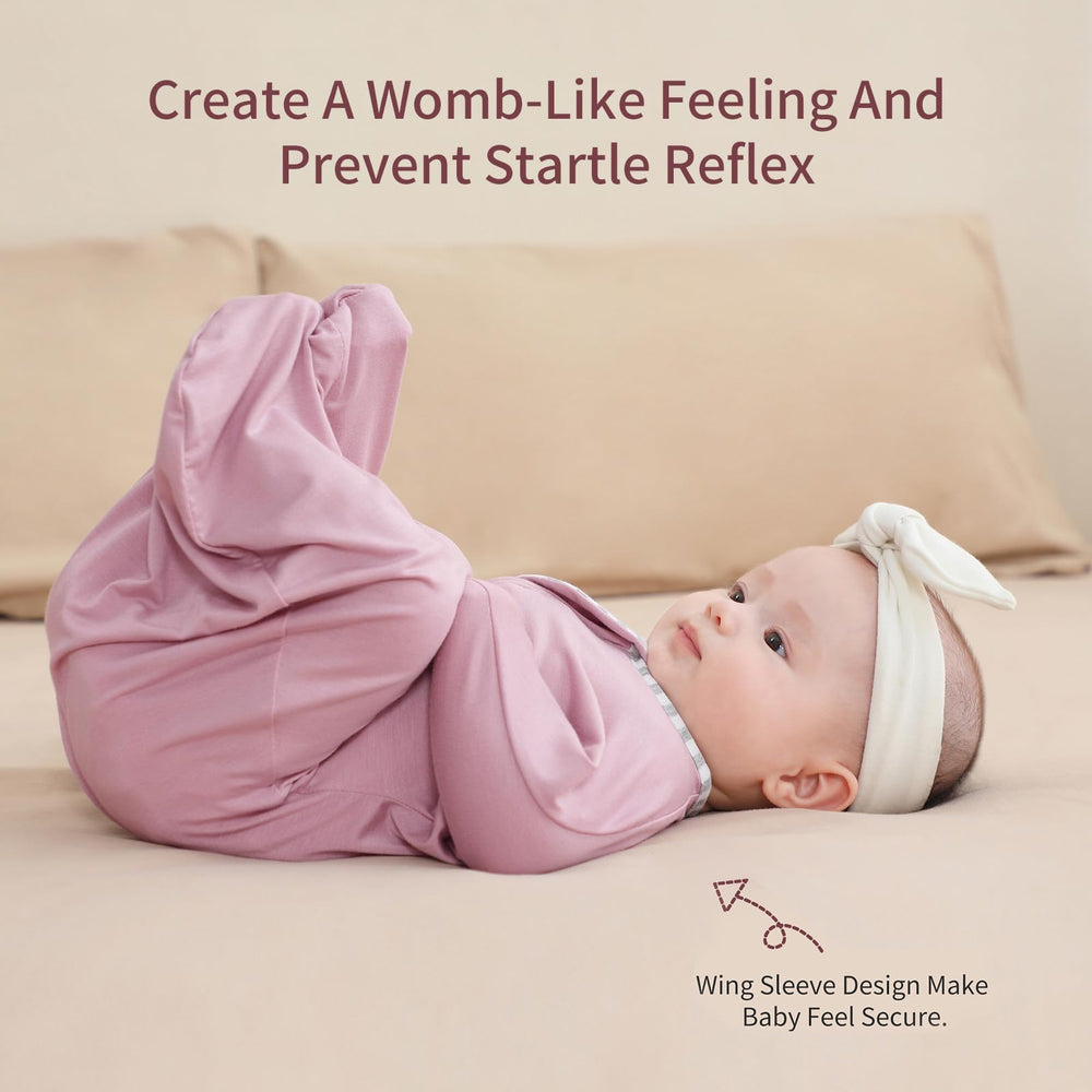 Insular bamboo fabric detail swaddle highlighting soft material.