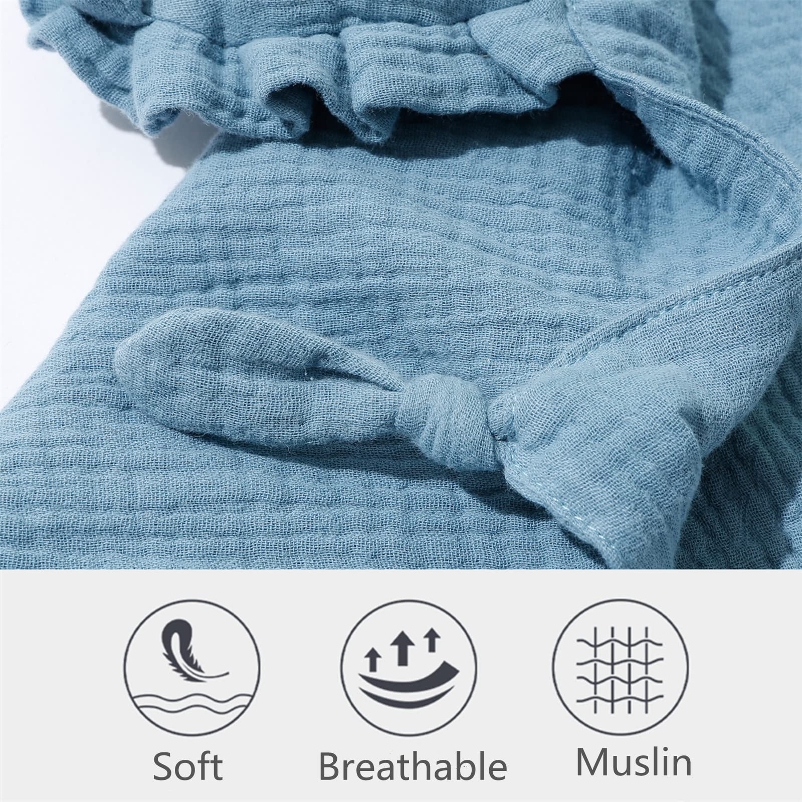 Insular organic-muslin four-layer blanket feels breathable and lightweight.