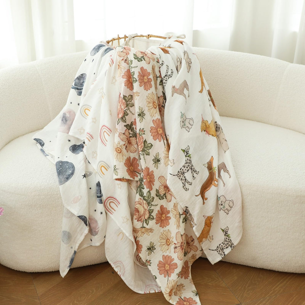 Insular Muslin Swaddle Blanket nursing cover for hands-free feeding