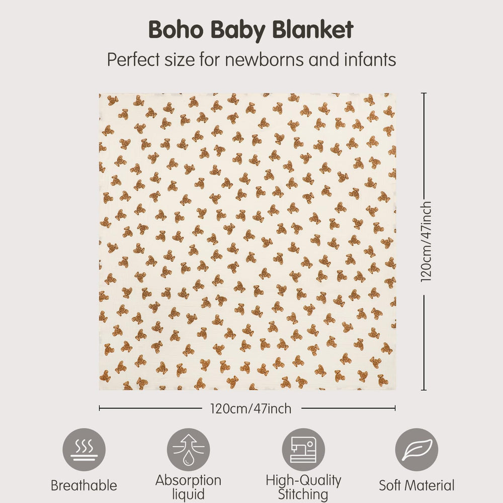 Insular nursery-decor ready swaddle blanket complements crib and stroller setups