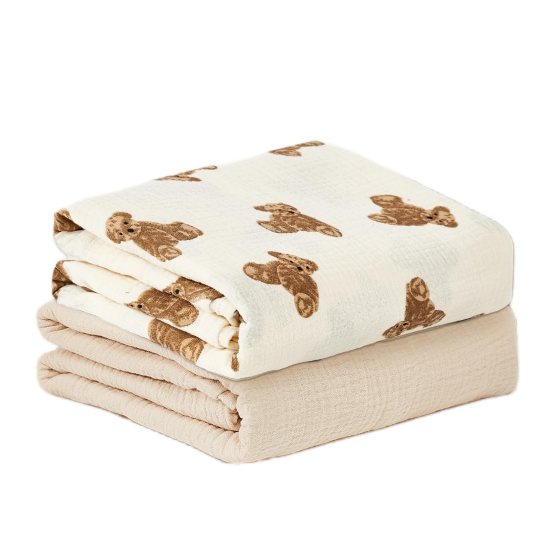 Insular muslin swaddle soft texture 47x47 promotes gentle skin contact and cozy naps.
