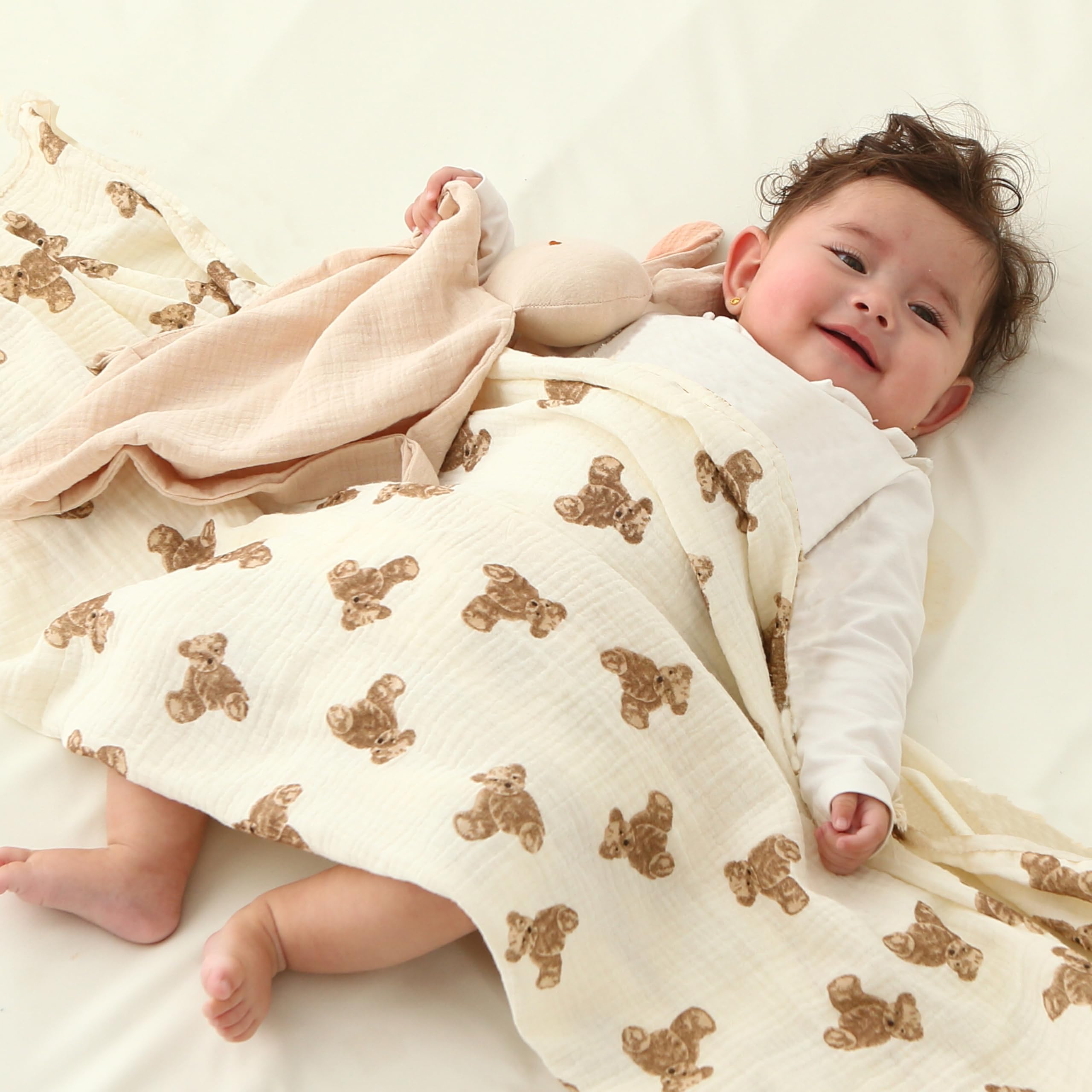 Insular muslin swaddle solid-color 47x47 versatile daily blanket.