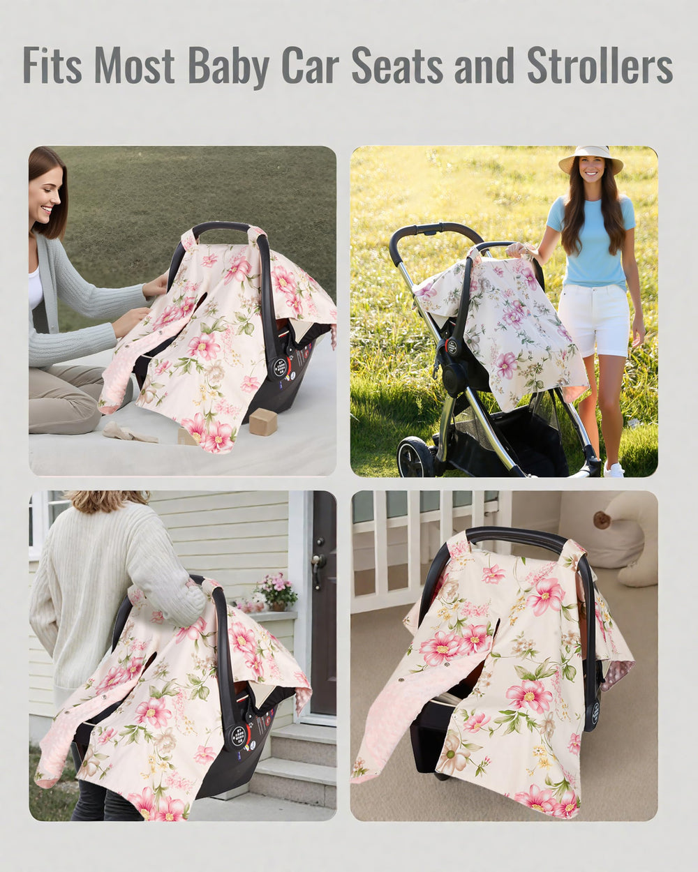 Soft minky inner layer provides gentle texture while keeping baby comfortable.