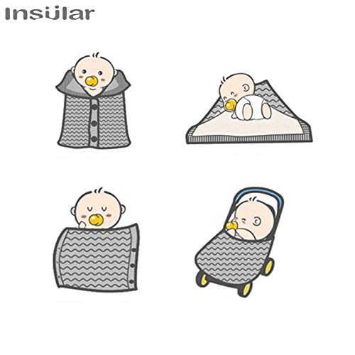 Insular stroller blanket multiuse for car seats and walking.