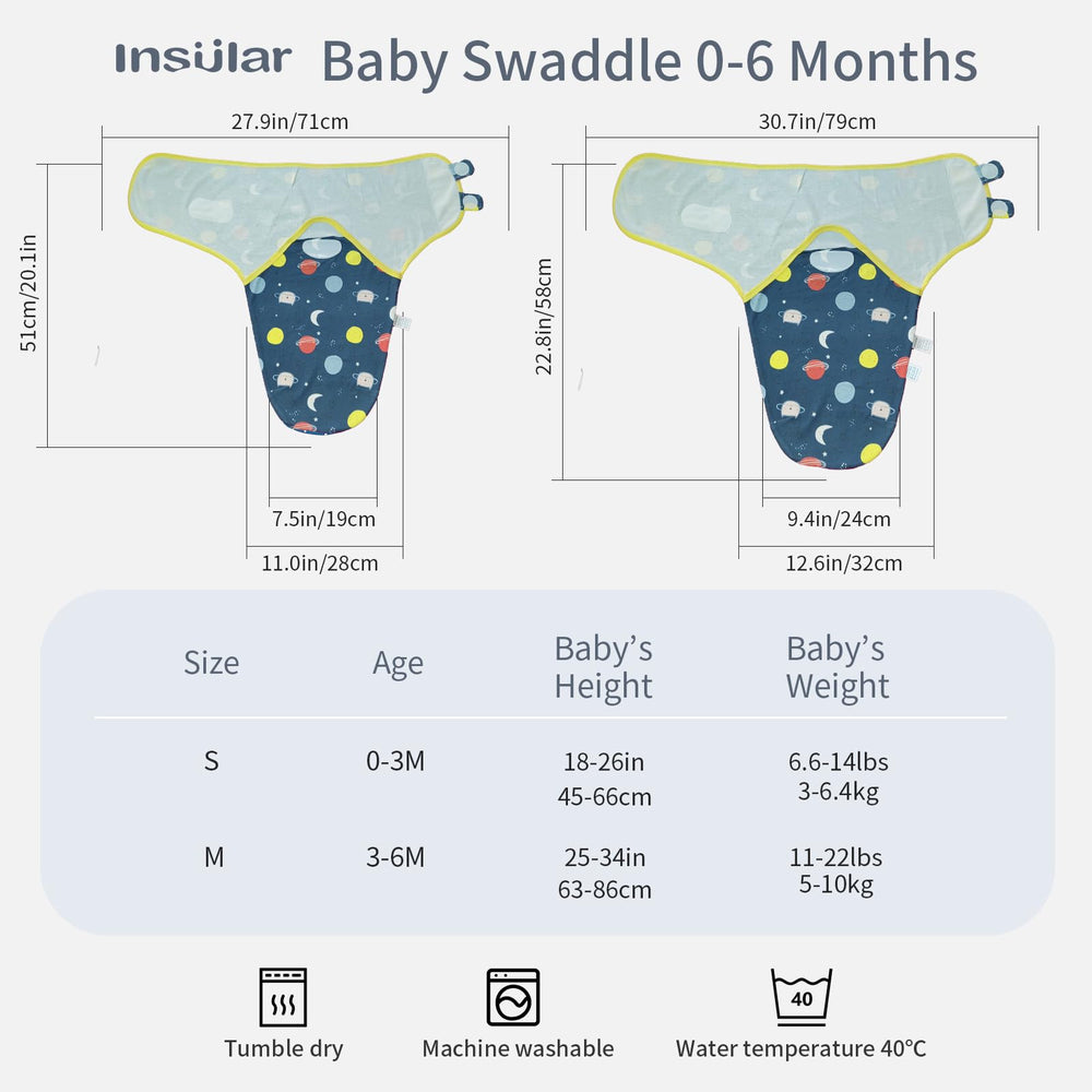 Gift-ready Insular swaddle sacks celebrate baby showers and birthdays