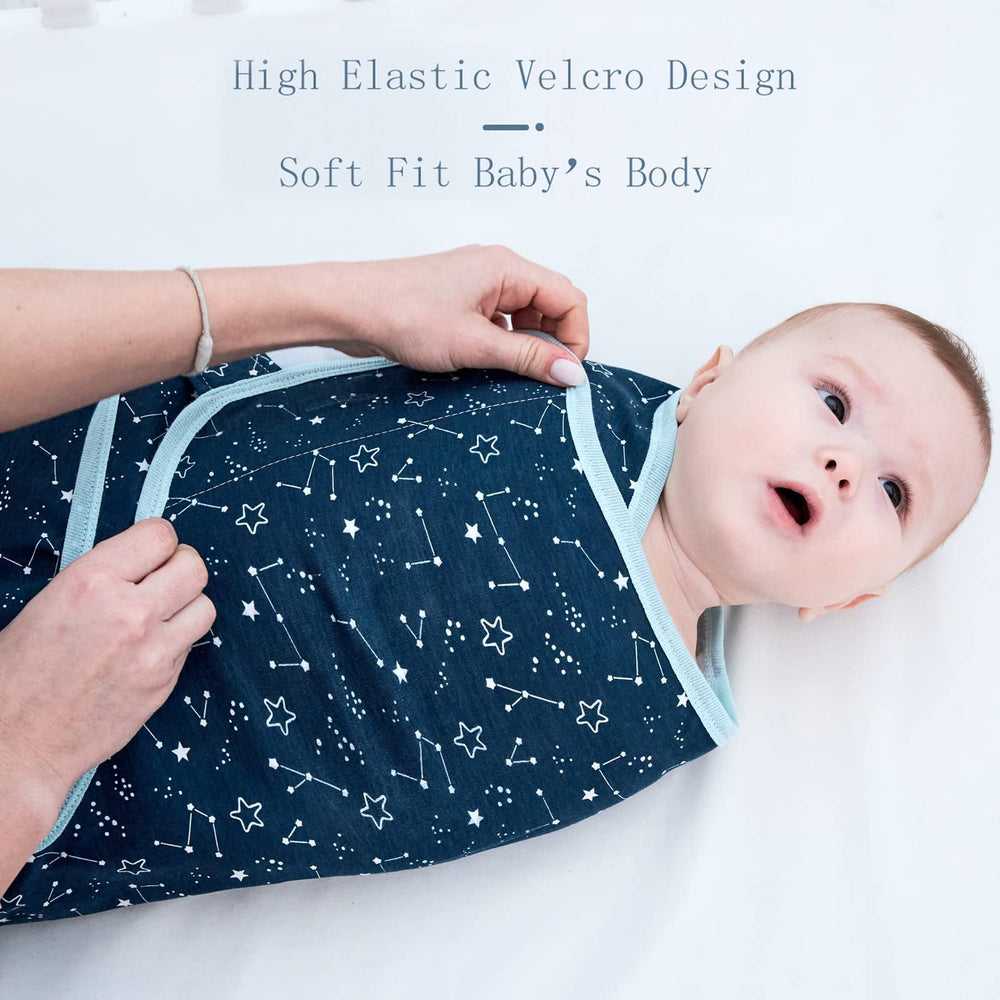 Unisex styles of Insular swaddle sacks support boy and girl outfits