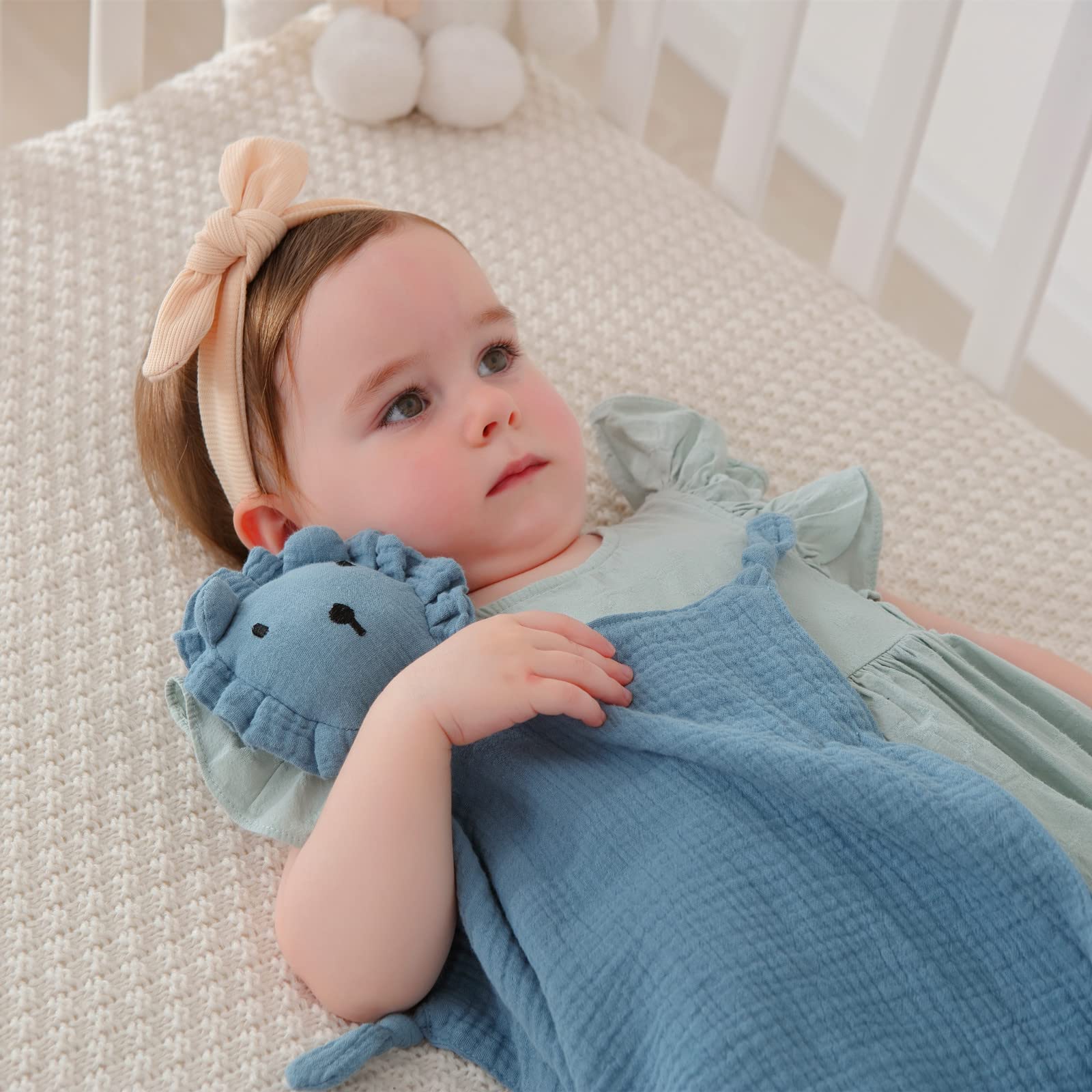 Insular two-piece lovey set ensures a spare is ready when needed.