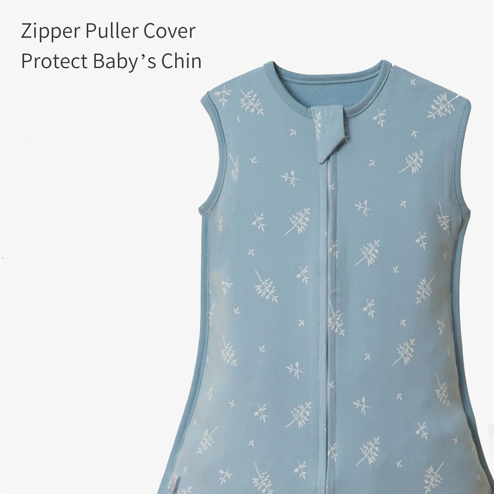 insular wearable blanket breathable cotton is gentle on baby's skin.