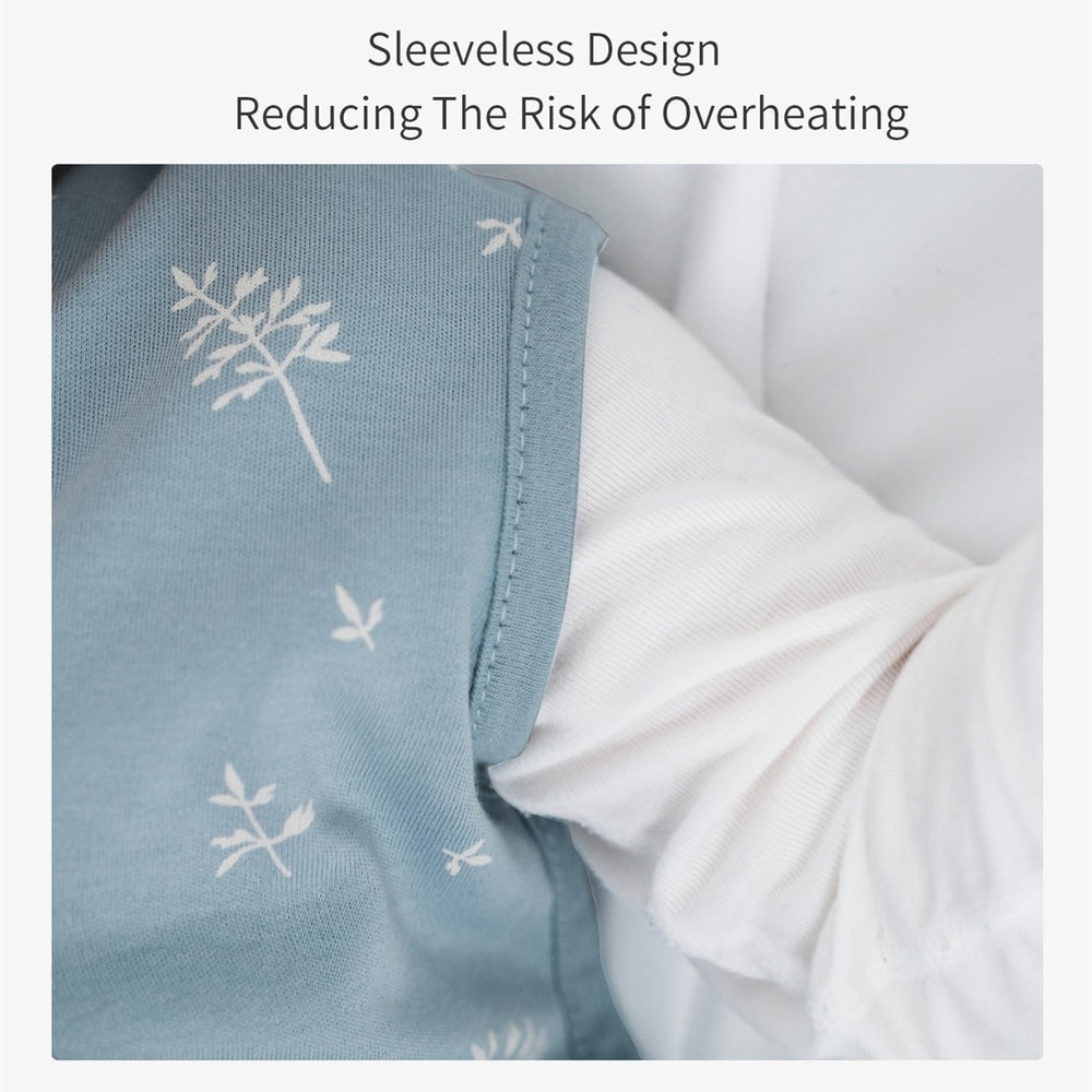 insular wearable blanket sleeveless design keeps baby warm without overheating.