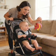 Intatikoo teether features different colors to support visual exploration.