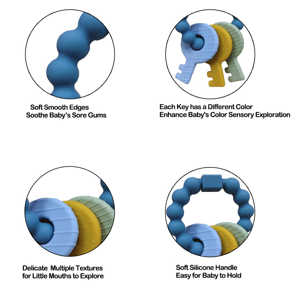 Intatikoo Baby Keys Teether easy to clean for busy caregivers.