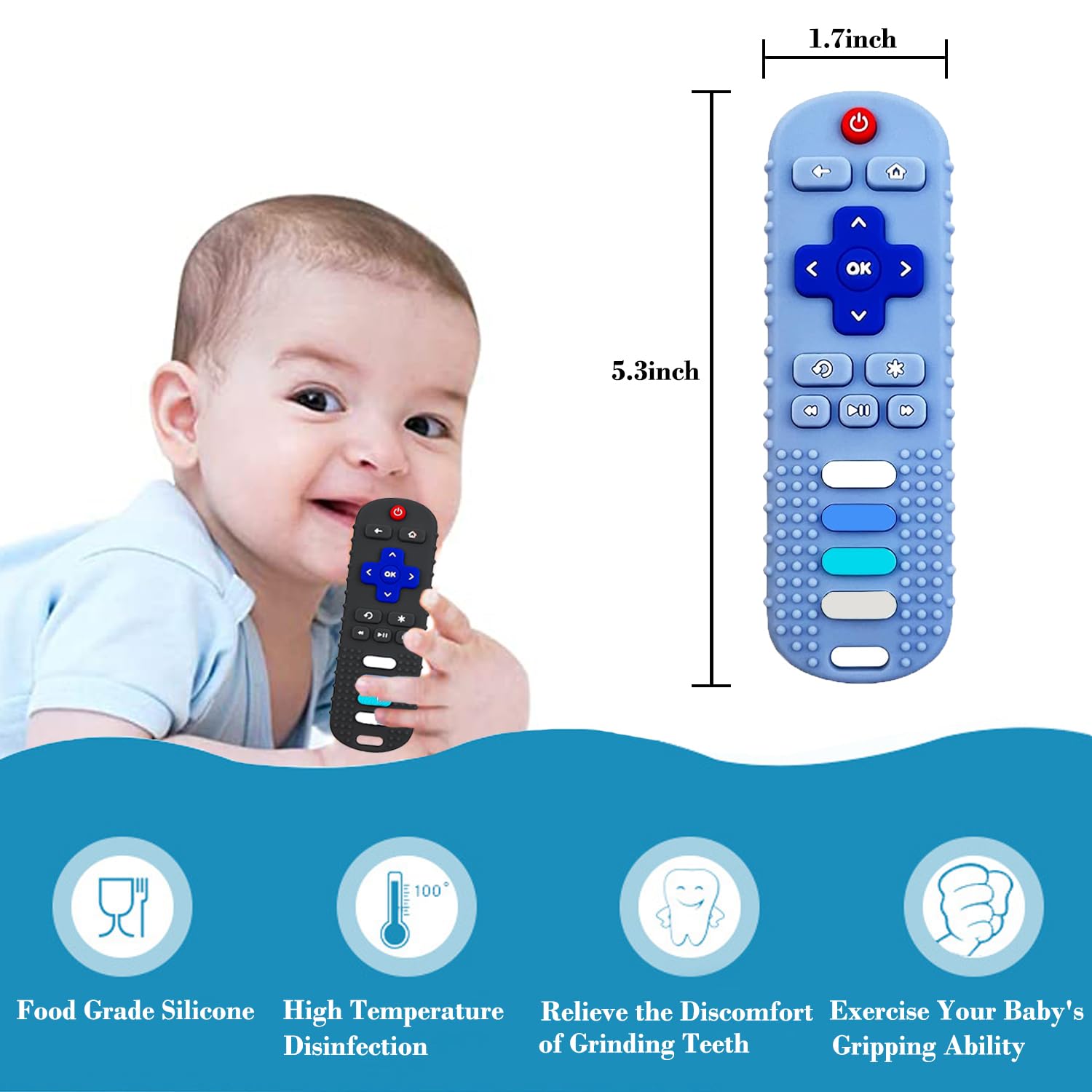 Intatikoo gift-ready teether packaging suitable for baby showers.