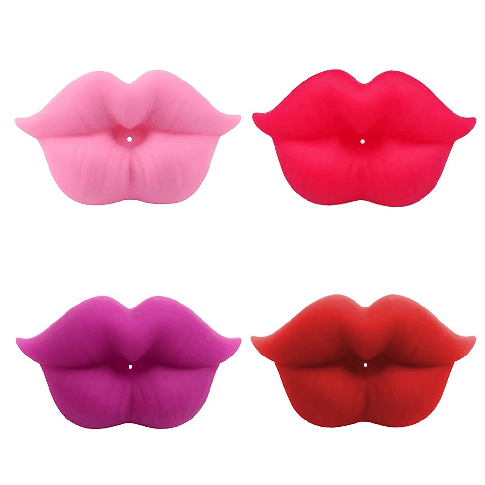 Intatikoo four-pack lip pacifier for babies, soft silicone for gentle soothing.