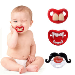 Intatikoo funny mustache pacifier for babies 0-18 months, engaging design for soothing use