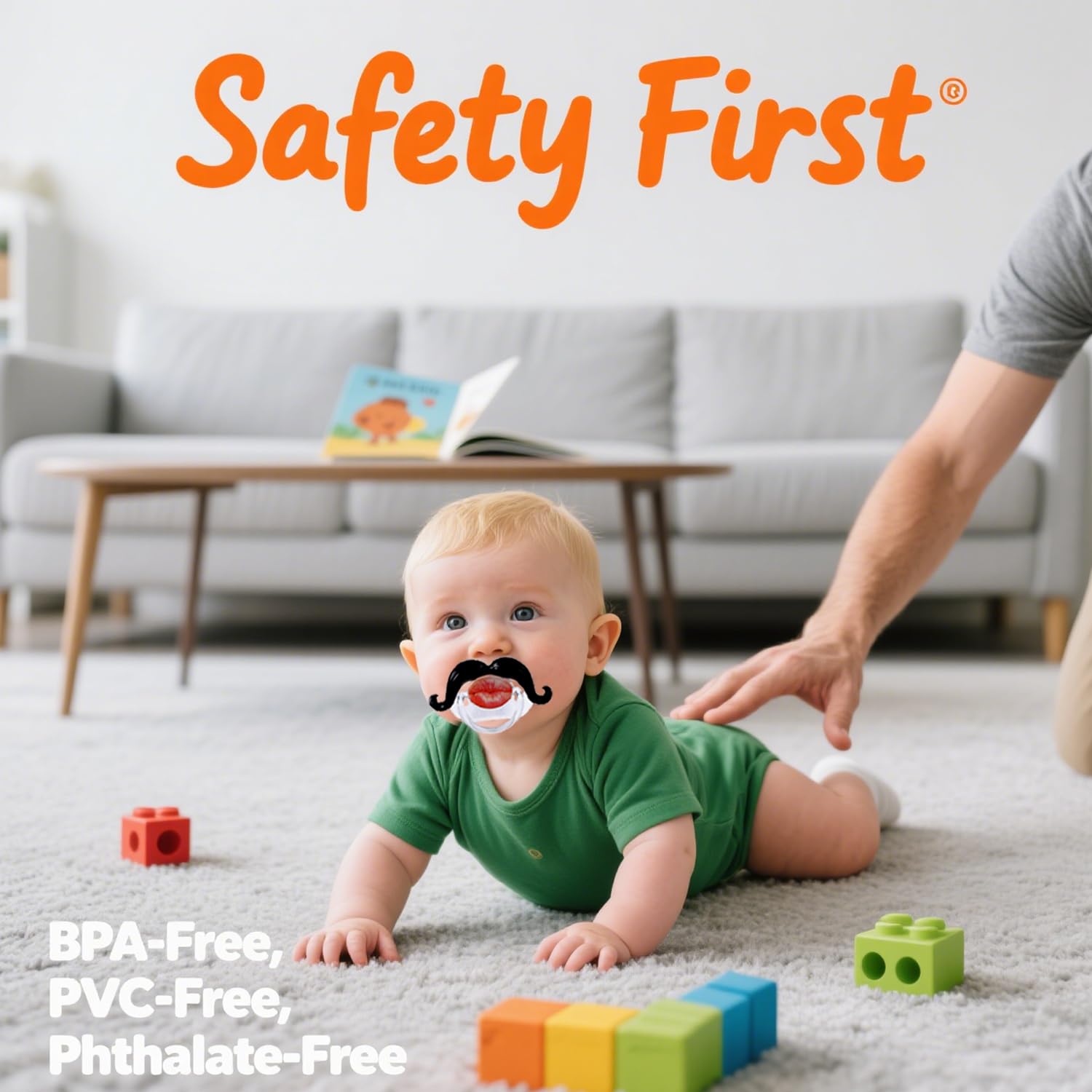 Intatikoo vampire pacifier for babies, playful night time buddy and safe silicone