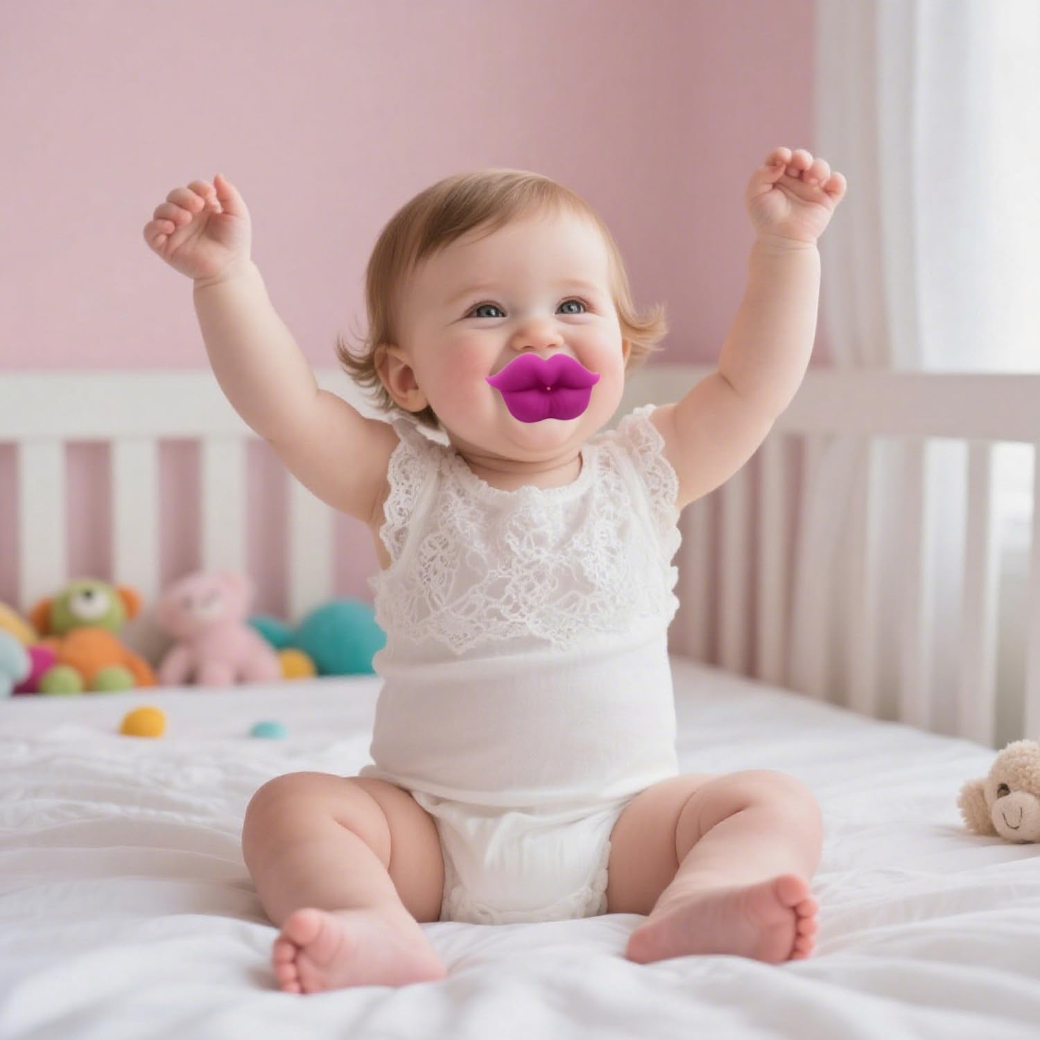 Intatikoo ventilated shield pacifier made of Tritan for durability and safety.