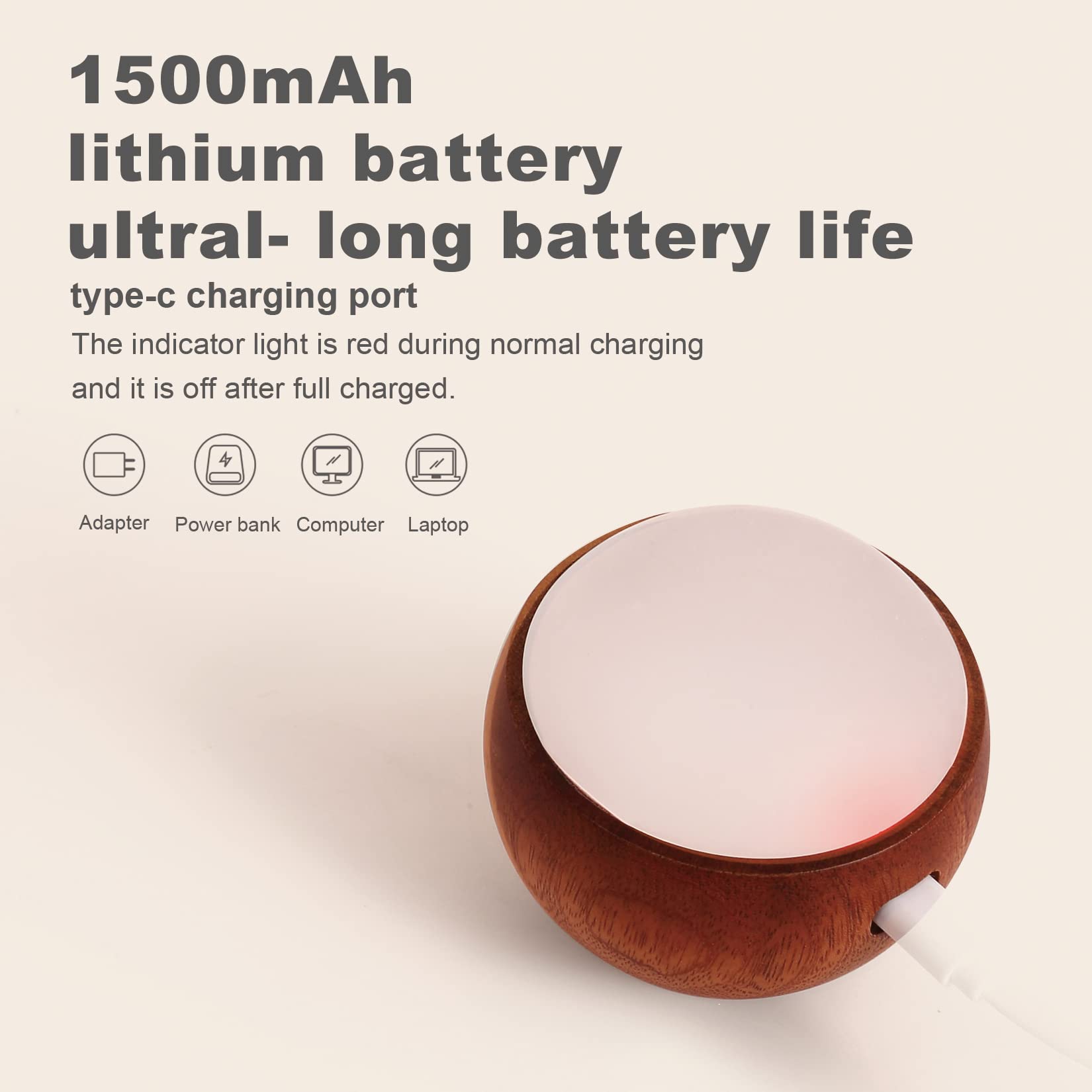 Intelligence compact bedside lamp fits living rooms and nurseries.